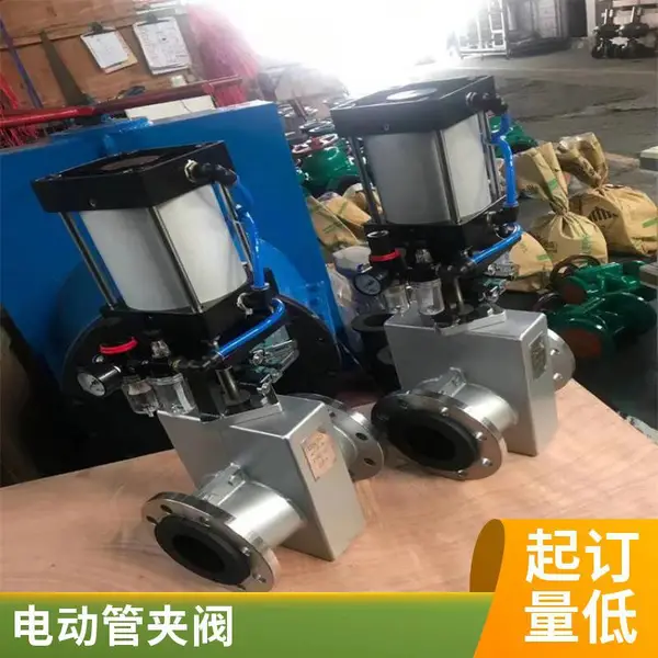 软密封耐腐矿山除渣衬胶管夹阀GJ941X-10P 法兰不锈钢管夹阀