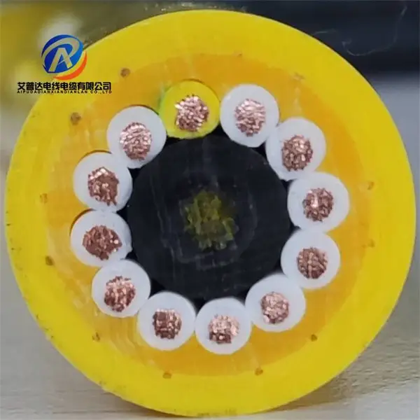 盾构机管片吊弹簧卷筒电缆12X1.5mm2 聚氨酯双护套TPU螺旋线缆