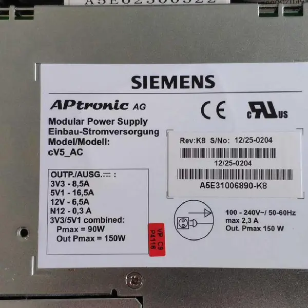 A5E31006890 A5E31006890-K8 CV5-AC IPC577西门子贴片机电源