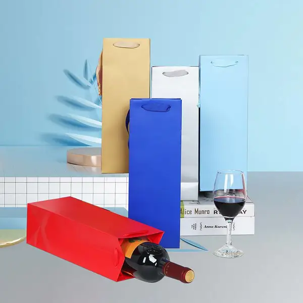 单双支葡萄酒手提袋- 红酒包装礼品袋定制-保温杯手提袋纸袋印刷