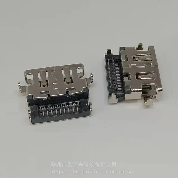 ����HDMI����ĸ��19PIN ����2.78mm 90�Ȳ�� ˫��DIP ����H2.78