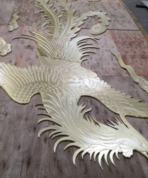 高端楼梯扶手设计和制作 专业山水画铜浮雕 铝浮雕加工 水切割加工