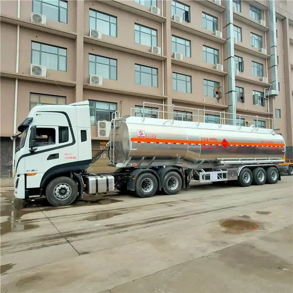 大型油罐车 东风天龙运油车 铝合金油品运输半挂车