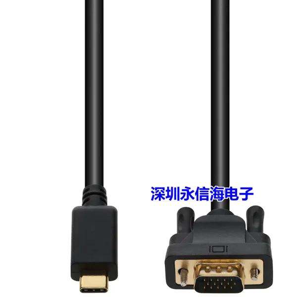 Amphenol ProLabs USBC2VGAMM2M-C USB数据线/IEEE 1394数据线 2m USB C 3.1 Male to VGA Male Black Cable
