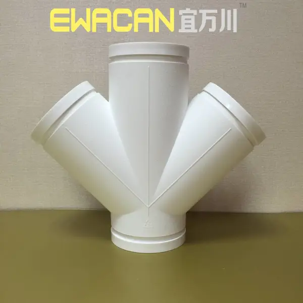 HDPE沟槽式平角斜四通
