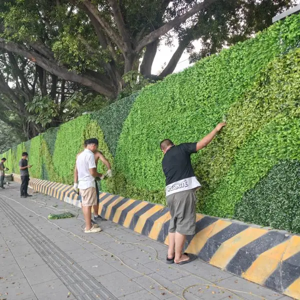 室外幕墙绿化户外仿真植物墙花生混合草枝繁叶茂按需加工定制