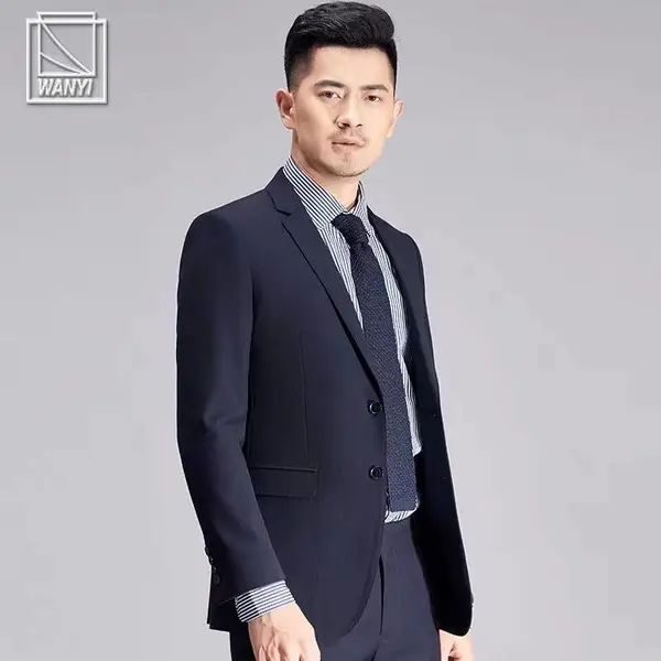 男女西装量身定做诚信厂家10套起订质优价低单排两粒扣醋酯纤维