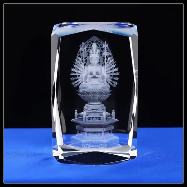 焕环祥工艺 水晶内雕纪念品定制 琉璃鼎摆件定做