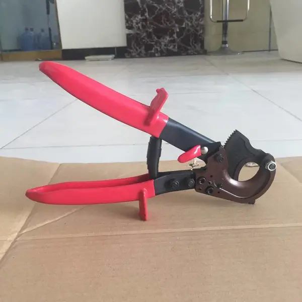 电力施工HS-325A手动机械线缆剪刀260mm长绝缘齿轮断线钳