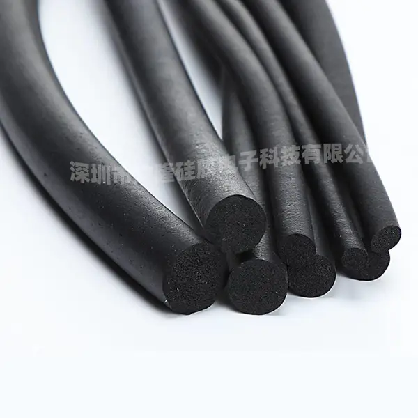 厂家定制密封用硅胶发泡圆条 门窗电器防水耐高低温硅胶密封条