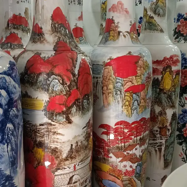 唐山瓷亿美陶瓷花瓶中式骨瓷花瓶摆件家居酒店礼品陶瓷艺术品可批发定制