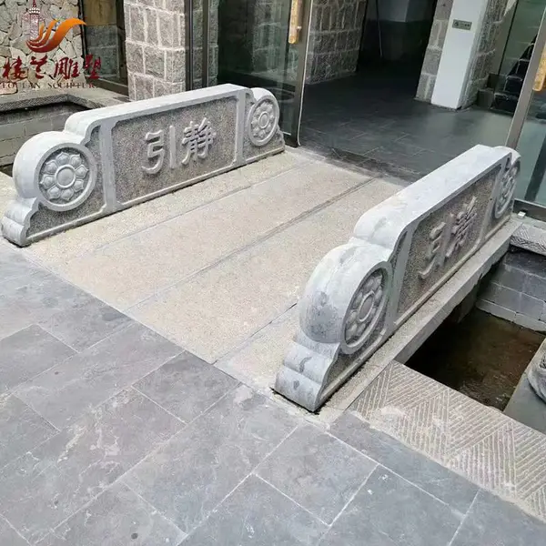 青石浮雕石栏杆 人物花草雕刻栏杆福建石雕工艺