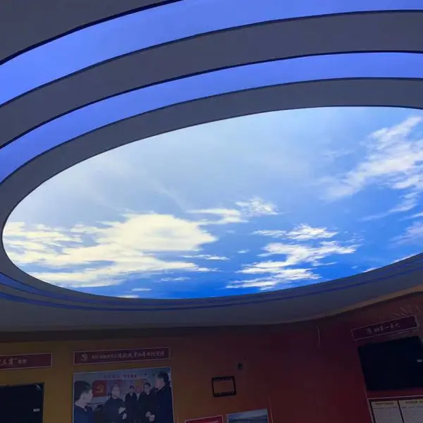 君诚软膜天花 蓝天白云吊顶 商场广告单双面灯箱 来图定制
