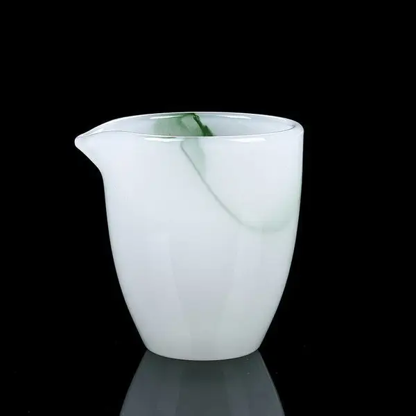 定制琉璃玉瓷公道杯 透明家用分茶器 单个玉质茶海简约客厅分茶杯