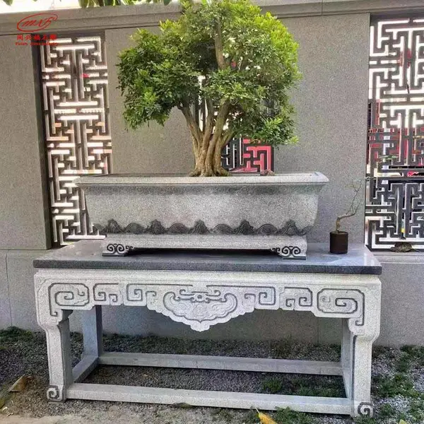 庭院放盆景摆台花盆架子花几底座室外花园石头盆