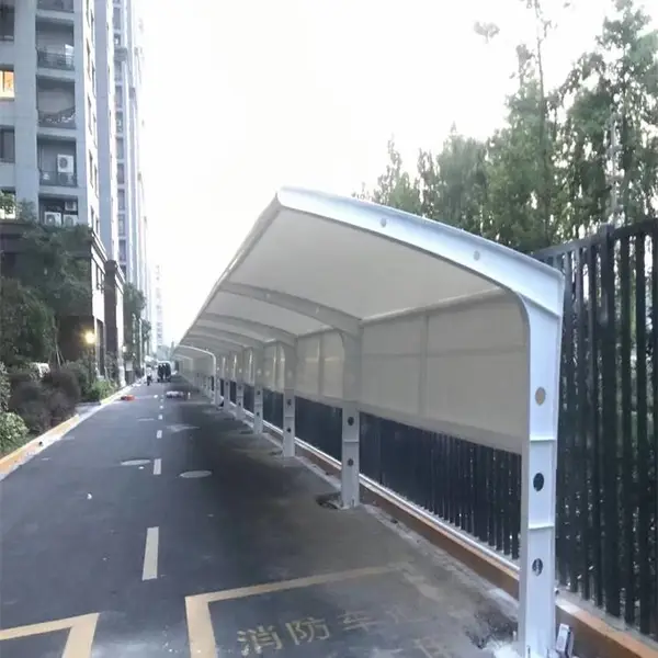 钦州7字形膜结构雨棚 耐力板汽车棚尺寸可定做