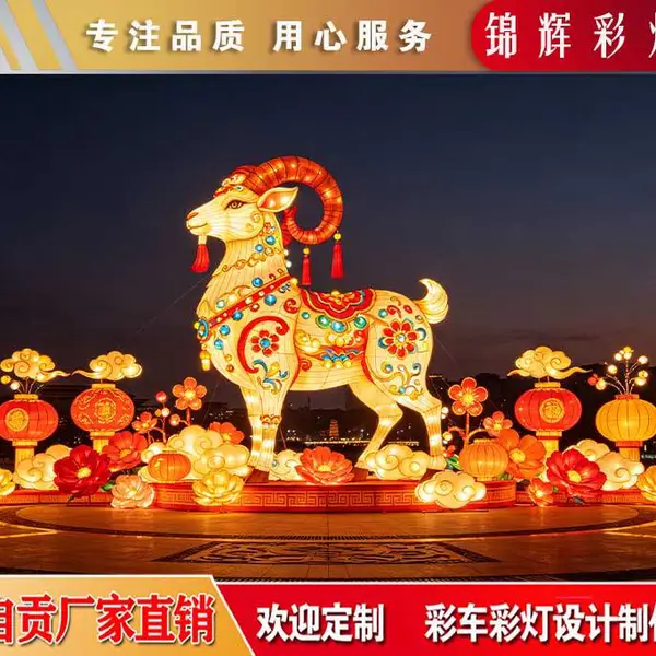 羊年春节 彩灯创意策划 锦辉团队 定制花灯方案 采购省心之选