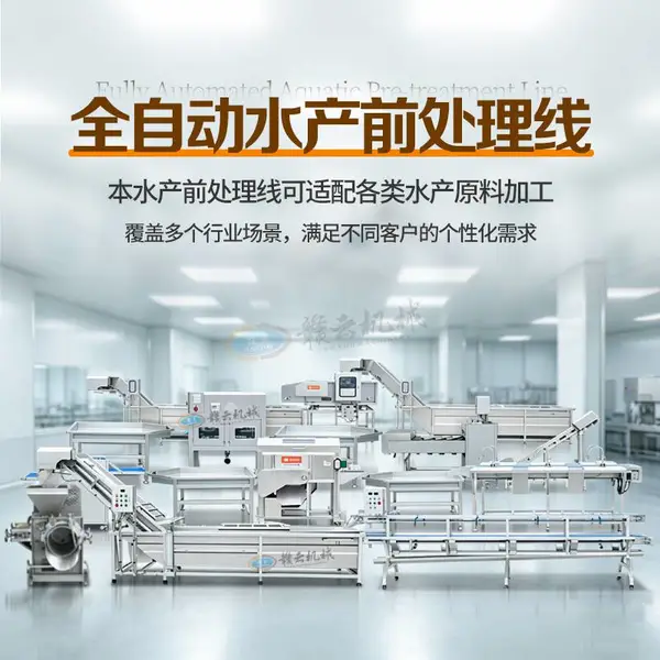 全自动水产前处理线 鱼类加工设备 水产品深加工生产线 鱼制品加工