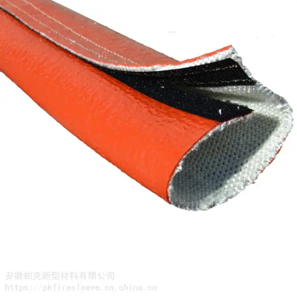 硅橡胶涂层玻璃纤维纱线搭扣式电缆耐热套管