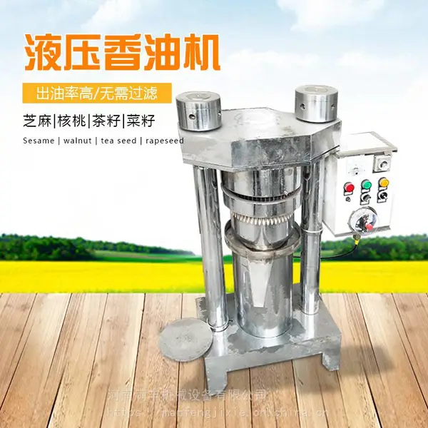 中型立式花生核桃压油机液压榨油机商用大型油坊油菜籽芝麻香油机