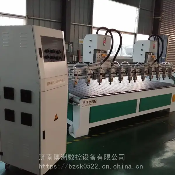 供应二拖12多头木工雕刻机 木门雕刻 家具浮雕雕刻机 济南厂家