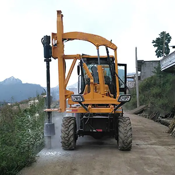 护栏打桩机 公路栏杆打桩机 线杆打桩机