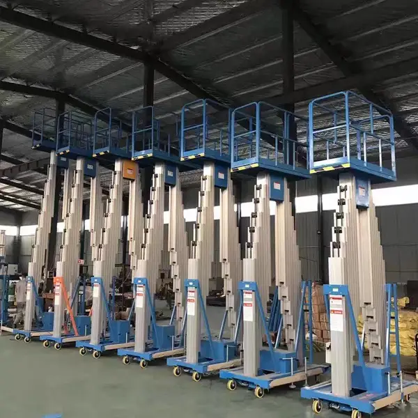 铝合金升降机电动液压移动式高空手摇车载式升降机平台登高作业车