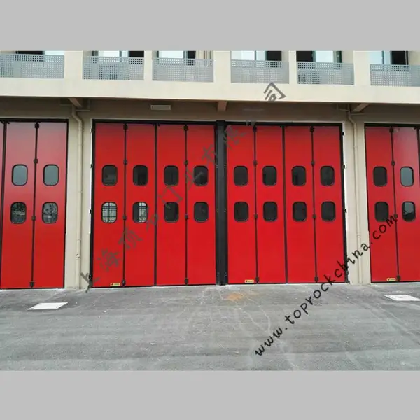 警铃联动 一键启动电动车库门 顶石门业车库门