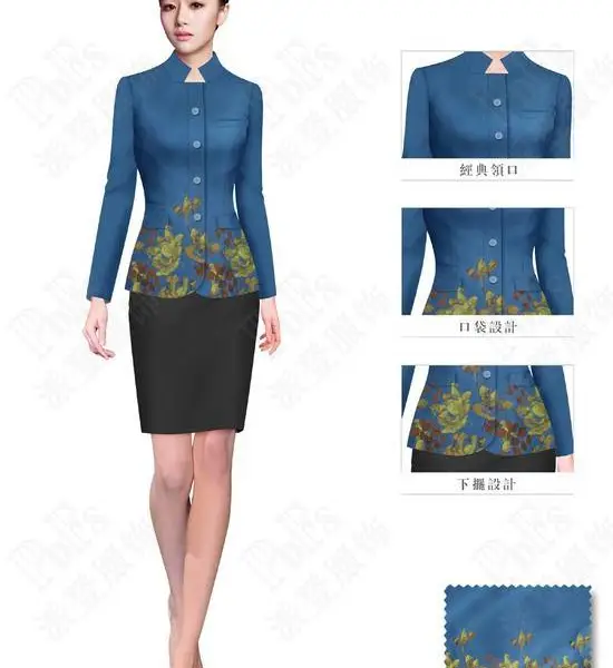四川成都酒店餐饮工作服定制 餐厅服务员客房接待经理 面料舒适不起球不掉色不缩水