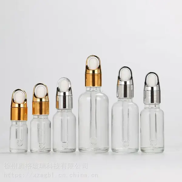 奥格玻璃 精油瓶瓶 茶色/透明/蒙砂玻璃 胶头 滴管瓶 钢滚珠瓶 便携精华液分装调配瓶5--100m