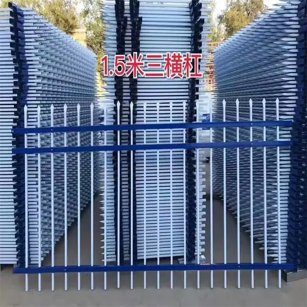 别墅庭院锌钢护栏 学校隔离防护锌钢围栏 小区铁艺围栏