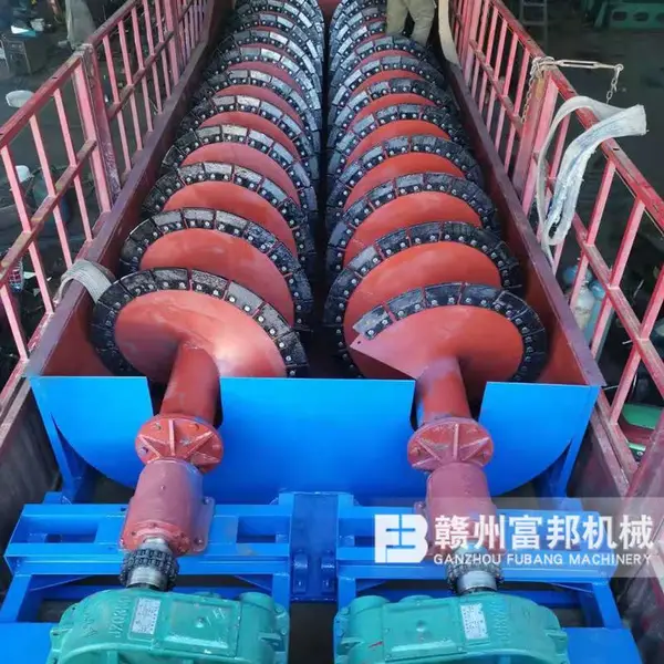 不锈钢叶片螺旋分级机 轮斗式洗砂设备 炉渣分选工艺
