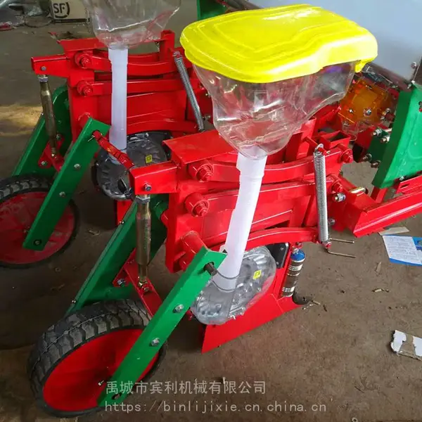 供应两行悬浮式谷子播种机 拖拉机悬挂式双行玉米精播机 宾利机械