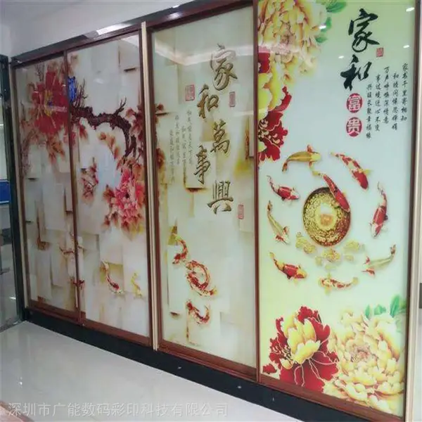 玻璃推拉门uv打印机 大型平板喷绘机 理光工业喷墨机