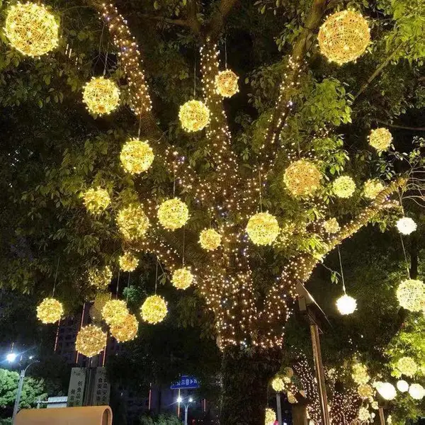 西安串灯 LED彩灯 街景道美化装饰灯 网灯满天星户外树木广场亮化灯 中国结灯