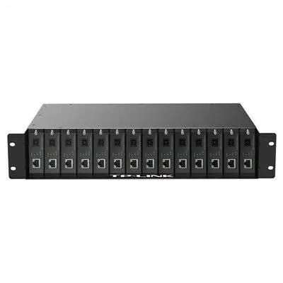 TP-LINK14槽光纤收发器专用机架TL-FC1400/20机柜2U机箱单双电源