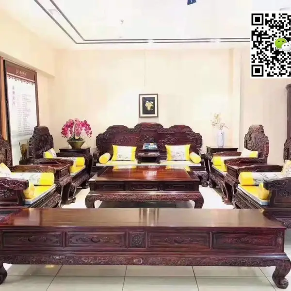 凤凰传奇沙发明清古典大款客厅家具印尼黑酸枝沙发阔叶黄檀沙发十件套