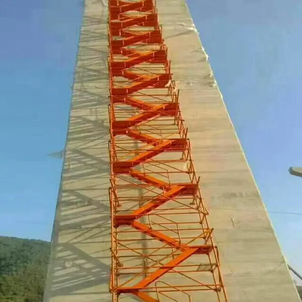 墩柱安全爬梯 高墩施工爬梯 框架式爬梯