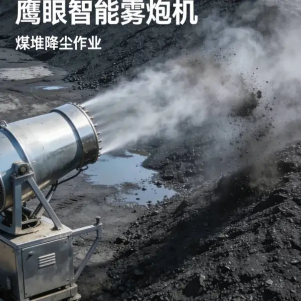 80 米鹰眼联动雾炮机 露天矿区智能升级一站式抑尘设备