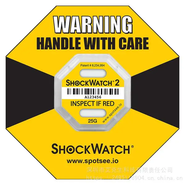 供应美国进口shockwatch2防震动指示标签、物流监控器、防冲击指示标签