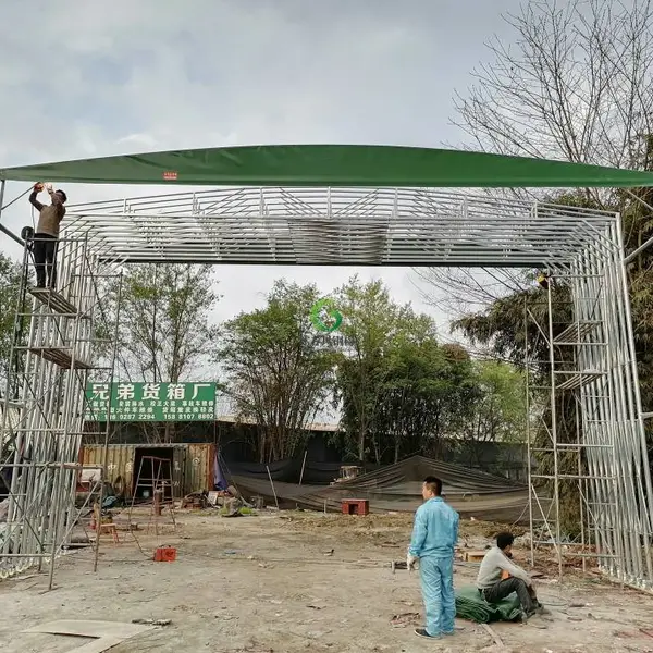 工地活动伸缩雨棚活动式遮阳篷安装遂宁市
