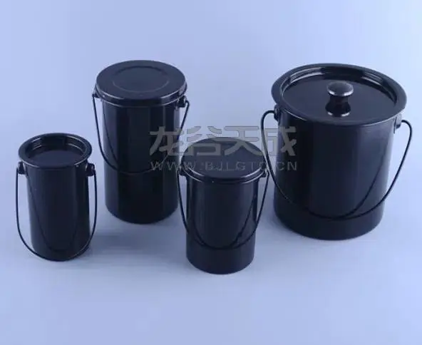 不沾油采样桶 不粘油取样桶 液体石油取样桶 带盖手提黑色冷轧钢板采样铁桶 铁质采样桶