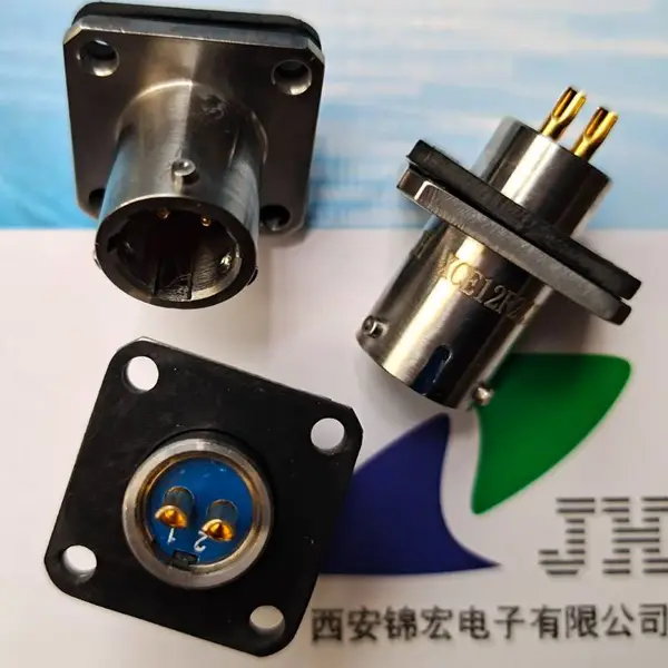 锦宏牌方盘法兰插座XCE12F2K1P1圆形电连接器航空插头