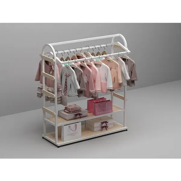 钢木结构童装服饰母婴专卖展架