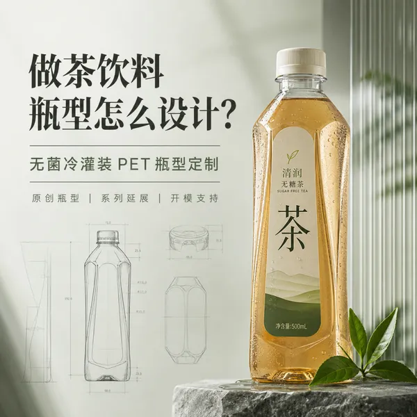 美霖 无菌冷灌装茶饮料PET瓶型设计 ML-TW500 定制服务