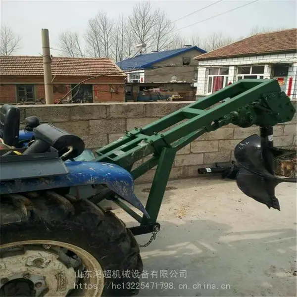 拖拉机带植树挖坑机 园林打孔钻土机 轴传动打坑机
