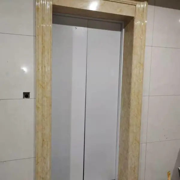 石塑树脂电梯门套 蓝珀人造石水转印电梯包门框