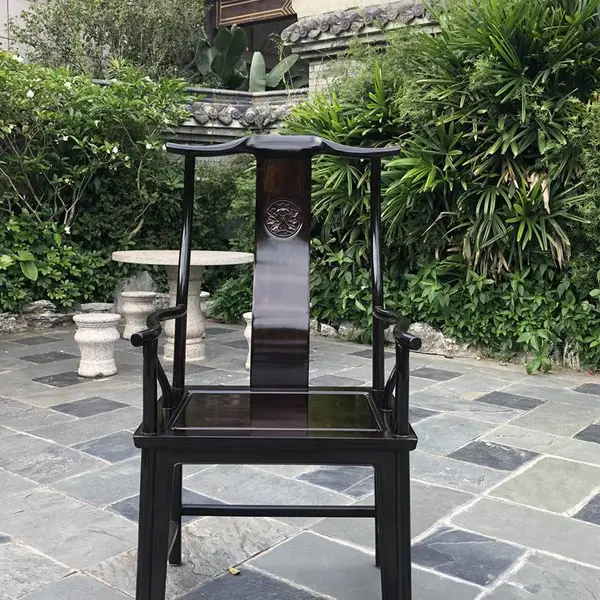 明式家具扶手椅南宫椅 典型款式 造形优美 黑酸枝红木紫光檀