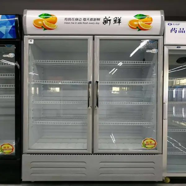 双门冷鲜展示柜玻璃门冰箱饮料柜啤酒冷藏柜水果保鲜柜