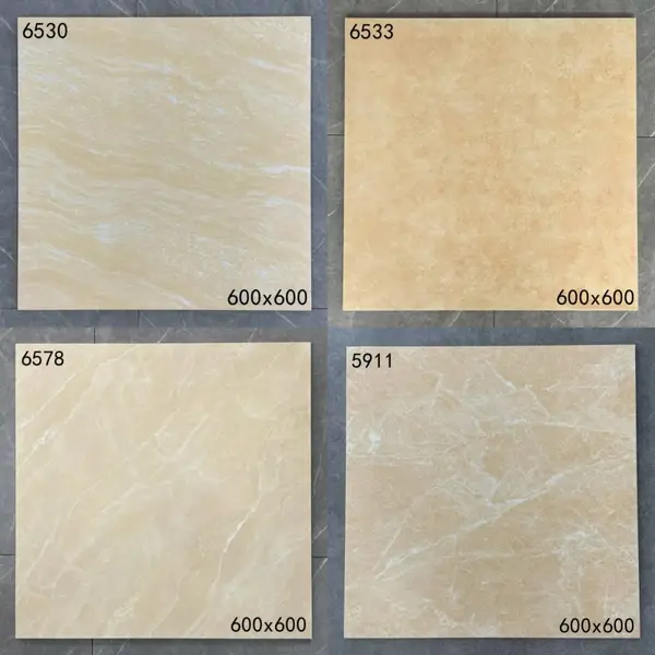 暖色仿古砖600x600哑光黄色瓷砖厨卫餐厅防滑地砖全瓷耐磨地板砖